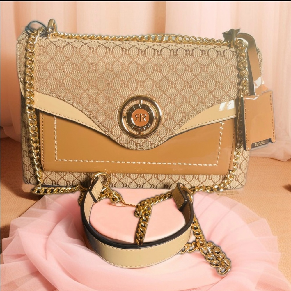 Elegant Beige Designer Shoulder Bag